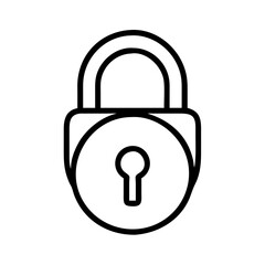 lock icon, lock line art - simple line art of lock, perfect for lock logos and icons