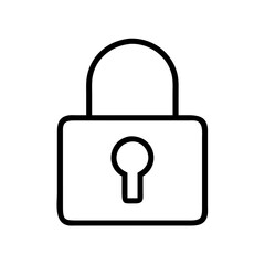 lock icon, lock line art - simple line art of lock, perfect for lock logos and icons