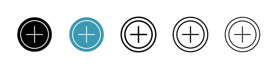 Add icons set in black filled and stroke line style