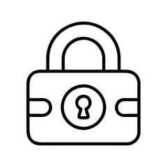 lock icon, lock line art - simple line art of lock, perfect for lock logos and icons