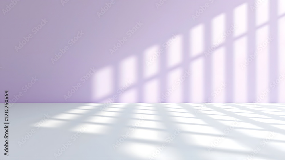 Poster Abstract Purple Blurred Background with Soft Gradient Light Rays and Gentle Shadows Creating a Dreamy and Serene Atmosphere