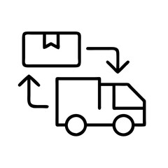 logistics icon, logistics line art - simple line art of logistics, perfect for logistics logos and icons