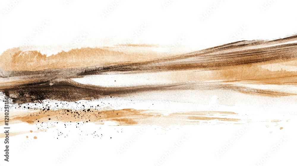 Fototapete pastel amber strokes create a serene and abstract landscape evoking warmth and tranquility
