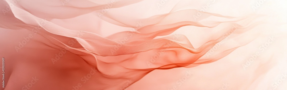 Poster abstract design showcases a soft single-tone flowing fabric with delicate layers