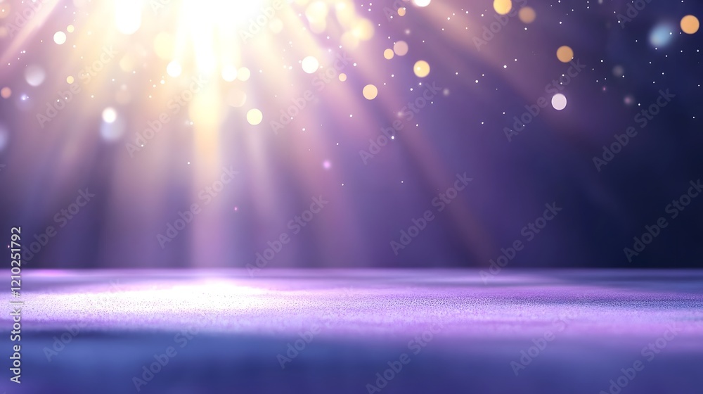 Leinwandbilder dreamy and ethereal purple gradient background accented by soft shimmering light rays and delicate s