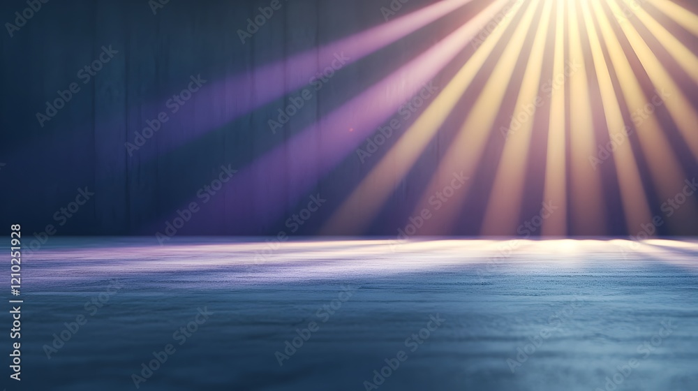 Aufkleber Vibrant and Ethereal Abstract Background with Glowing Purple Gradient Dramatic Light Rays and Soft Blurred Shadows Creating a Serene and Mystical Atmosphere