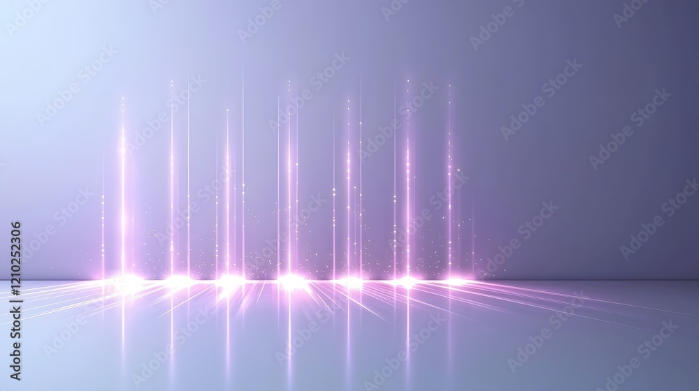 Poster Serene and Blurred Abstract Background with a Vibrant Purple Gradient Glowing Light Rays and Soft Shadows Creating a Captivating and Dimensional Visual Effect