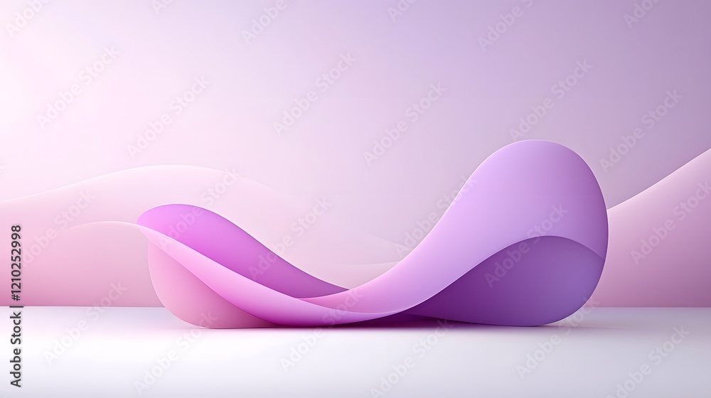 Poster Blurred purple background with gradient light effects and soft shadows forming an abstract and tranquil design that evokes a sense of serenity harmony and visual intrigue