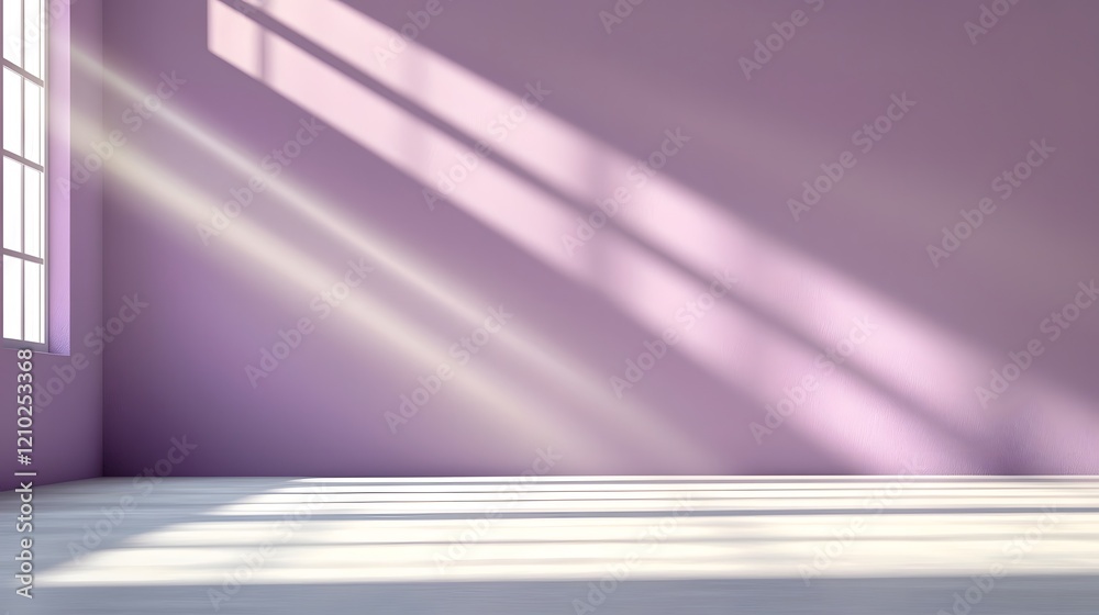 Poster blurred purple background with gradient light rays and gentle shadow play adding depth elegance and a serene contemplative atmosphere