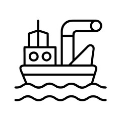 marine industry icon, marine industry line art - simple line art of marine industry, perfect for marine industry logos and icons
