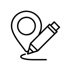 marker icon, marker line art - simple line art of marker, perfect for marker logos and icons