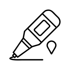 marker icon, marker line art - simple line art of marker, perfect for marker logos and icons