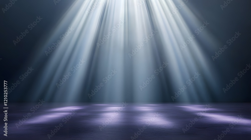 Fototapete Blurred purple gradient background with soft luminous light rays and dramatic shadows creating a serene