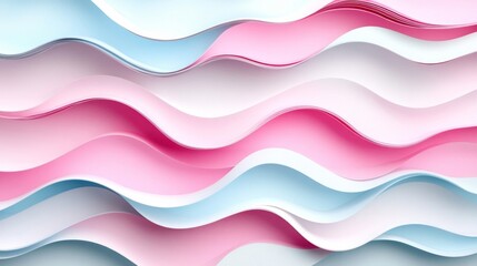 Abstract Wavy Paper Texture Background in Pink, Blue and White