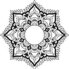 Beautiful flower art and mandala vector design