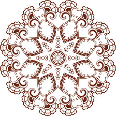 Beautiful flower art and mandala vector design