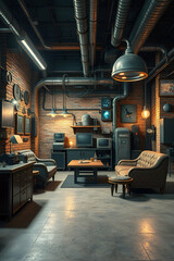 Modern Lounge Interior in Stylish House