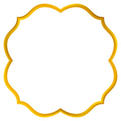 Aesthetic Islamic gold metallic frame