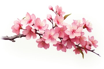 Obraz premium Blossom flower plant white background