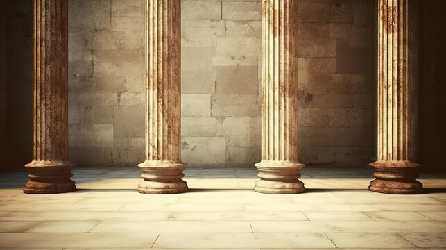 Realistic colloseum pillar 3D
