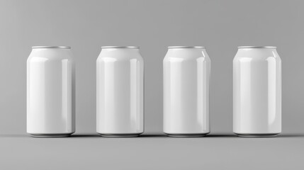 Soda Or Beer Cans With Splash Mockup