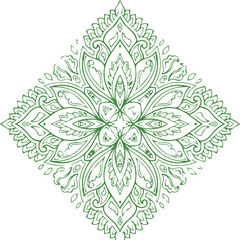 Beautiful flower art and mandala vector design