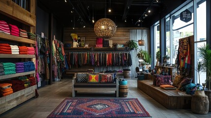 Obraz premium Bohemian Chic Boutique Interior Design