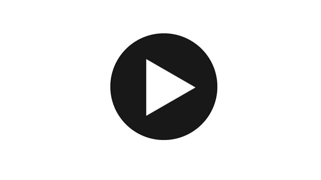 Play pause button animation audio video player background