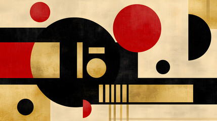 A geometric design with angular shapes in rich bronze, black, and subtle crimson, forming a sleek and modern pattern 