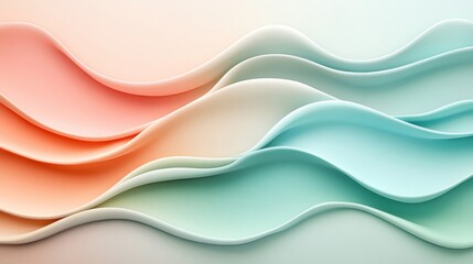 Abstract Pastel Wave Background Design