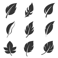 Nature Leaf Silhouette Bundle Vector.