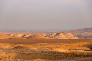 The endless mountain expanses of Gobustan. Azerbaijan.