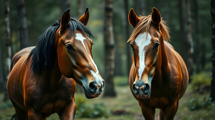 Fototapeta premium horse in the woods