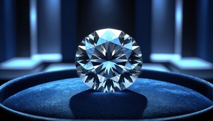 Sparkling Diamond on Velvet Surface
