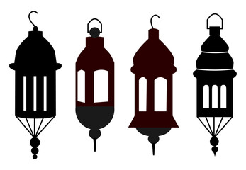 Decorative lantern silhouettes ideal for enhancing events, celebrations, or home decor with a touch of elegance and warmth.