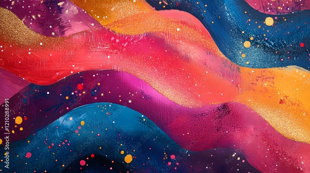 Poster vibrant gradient patterns and sparkling aesthetic a dynamic and captivating abstract background with
