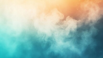Naklejka premium Abstract Smoke Texture with Pastel Blue and Orange Hues