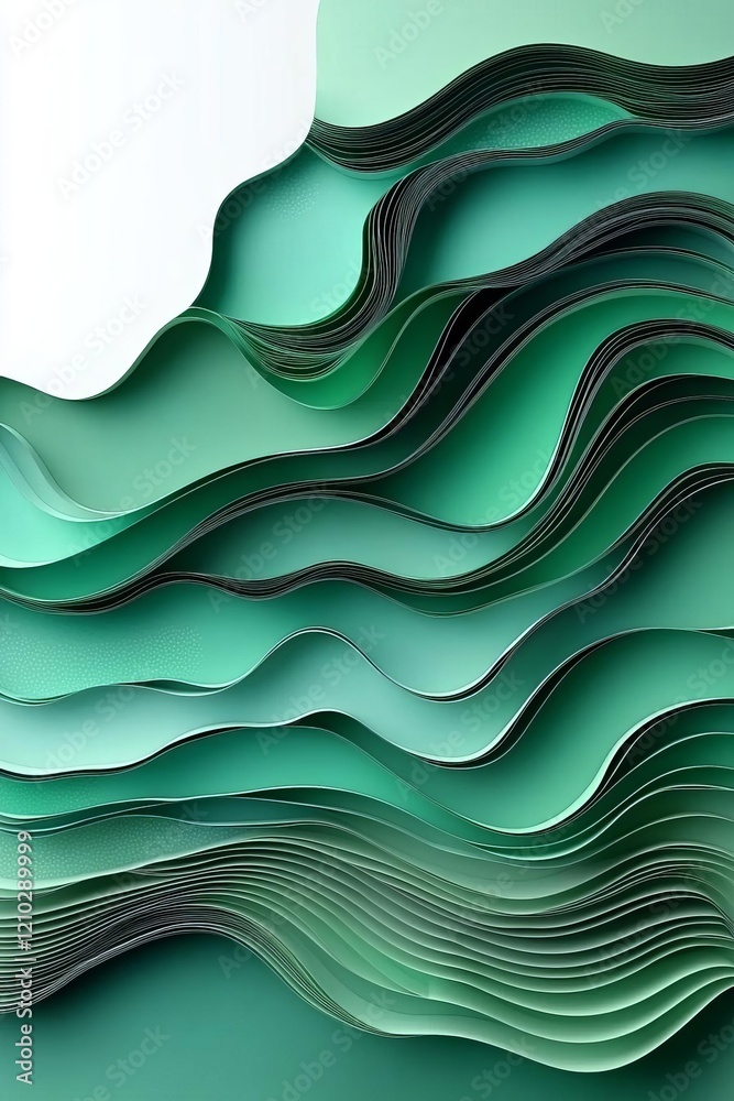 Wall mural abstract green color paper texture background