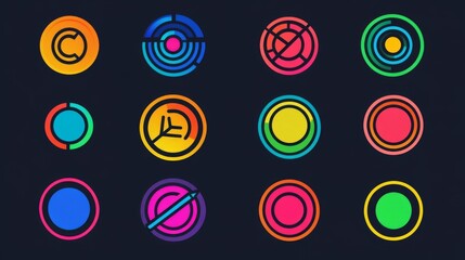 Fototapeta premium Target RGB color icon. Taking to aim. Identify and detect element. Ignoring irrelevant details. Isolated vector illustration. Simple filled line drawing. Editable stroke. Arial font used