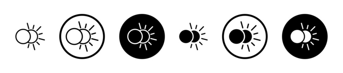 Eclipse icons set in black filled and stroke line style