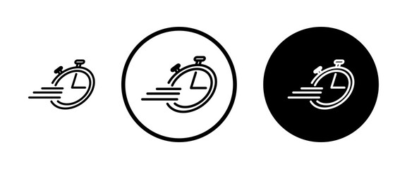 Express icons set in black filled and stroke line style