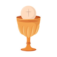 first communion chalice and host