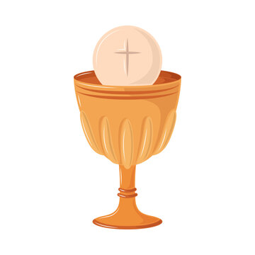 first communion chalice and host