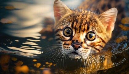 Obraz premium animals looking in camera, swimming underwater