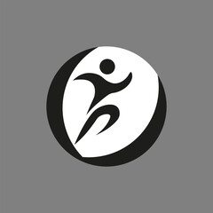 Sportsman, running icon, fitness, active lifestyle