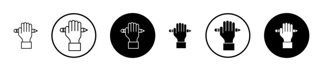Self expression icons set in black filled and stroke line style