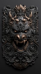 A beautifully designed mask with intricate patterns, stunning intricate detailing and elegant design