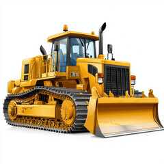 Obraz premium Heavy track loader with large blade for construction work
