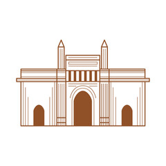 Fototapeta premium gateway of india sketch style