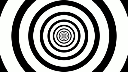 abstract black and white trippy looping tunnel background